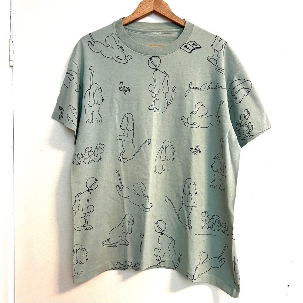 Vintage James  Thurber Art T Shirt Well Worn XL Unisex Collectible